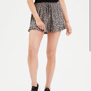 AE Leopard High Waisted Shorts